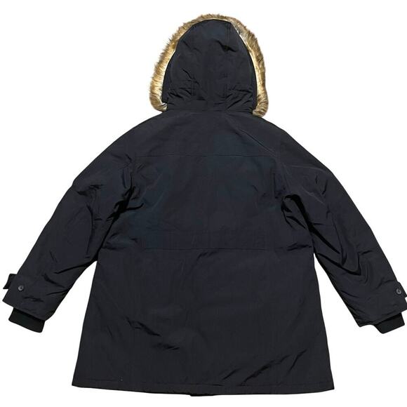 NWT Woman Within Arctic Parka Coat Black 18/20 3M Thinsulate Faux Fur Hood Long - Picture 5 of 8